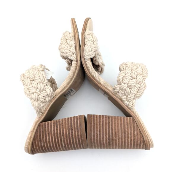 DV By Dolce Vita Roulette Block Heel Slide Sandal Women's Ivory Size US10 - Picture 5 of 6